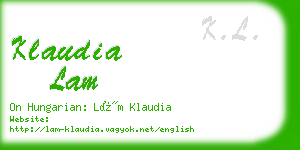 klaudia lam business card